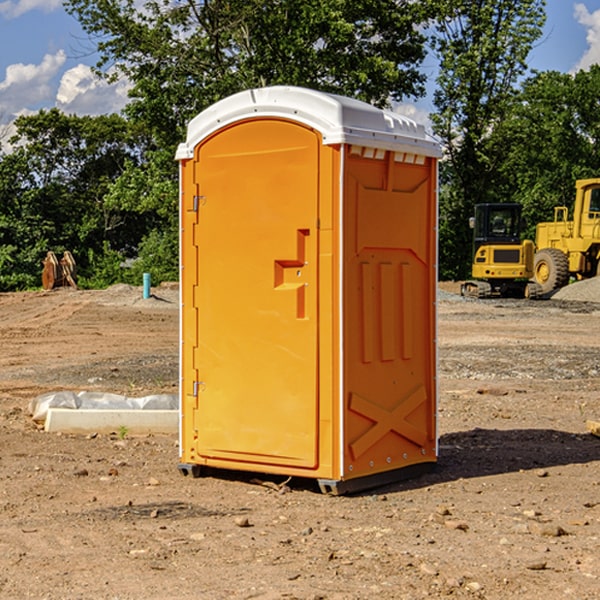 how often are the portable restrooms cleaned and serviced during a rental period in Mount Charleston